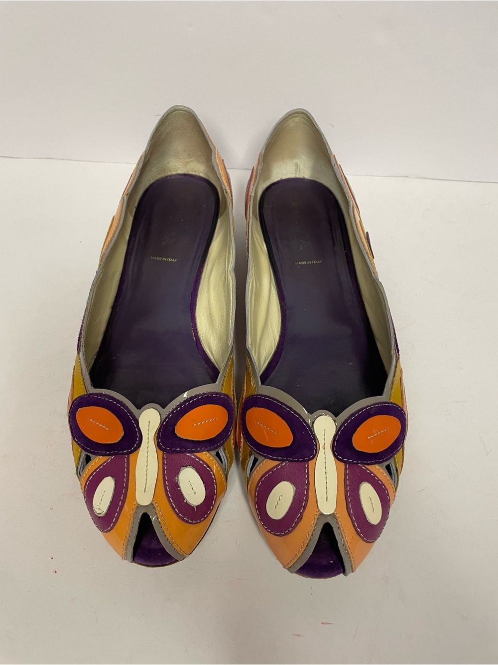 Vintage Prada butterfly Multicolor Flats ballets 41 - Picture 4 of 12